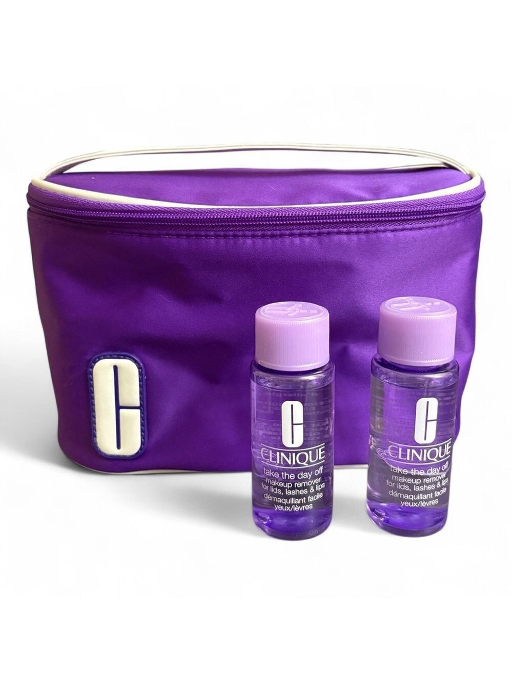 Clinique Makeup Remover Duo with Purple Pouch NWT